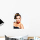Girl Portrait with Yellow Wall Decal