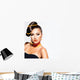 Girl Portrait with Yellow Wall Decal