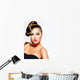 Girl Portrait with Yellow Wall Decal
