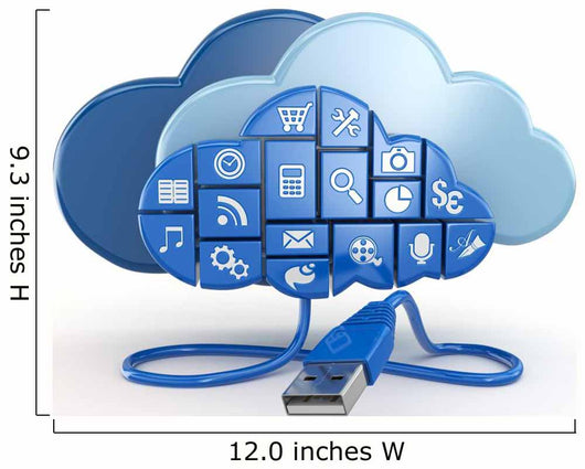 Cloud Computing Concept Apps Wall Decal