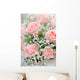 Wedding Bouquet Pink Roses Wall Decal