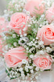 Wedding Bouquet Pink Roses Wall Decal