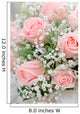 Wedding Bouquet Pink Roses Wall Decal