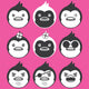 Funny Chill Penguins Wall Decal