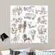 Animals around World Collection Wall Decal