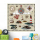Antique Nautical Map Elements Wall Decal