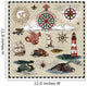 Antique Nautical Map Elements Wall Decal