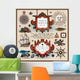 Vintage Map Elements Wall Decal