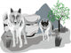 Wolves Hunting Wall Decal