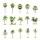 Set Palm and Coconut Wall Decal Sticker Set Wall Decal