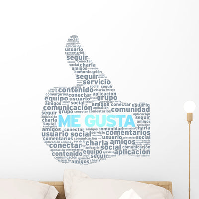 I like Thumb Spanish Wall Decal shown on a wall