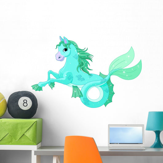 Mythological Sea Horse Wall Decal