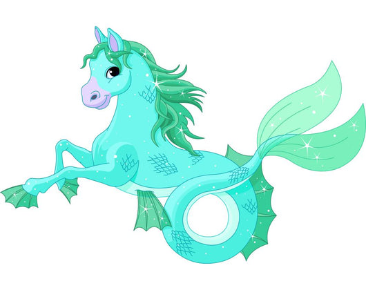 Mythological Sea Horse Wall Decal
