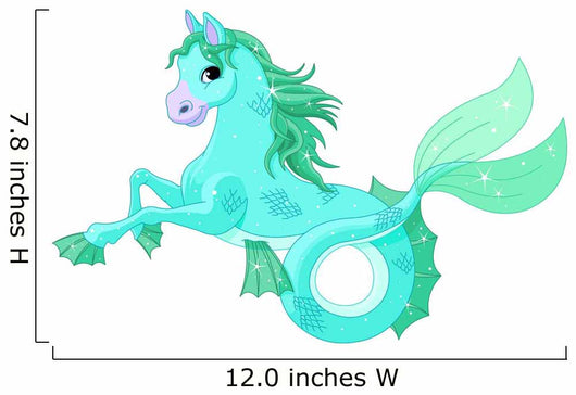 Mythological Sea Horse Wall Decal
