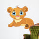 Resting Little Lion Cub Wall Decal