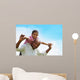 Black Boy Riding Father's Wall Decal