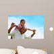 Black Boy Riding Father's Wall Decal