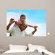 Black Boy Riding Father's Wall Decal