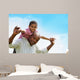 Black Boy Riding Father's Wall Decal