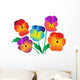 Pansy Flowers Wall Decal