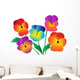 Pansy Flowers Wall Decal
