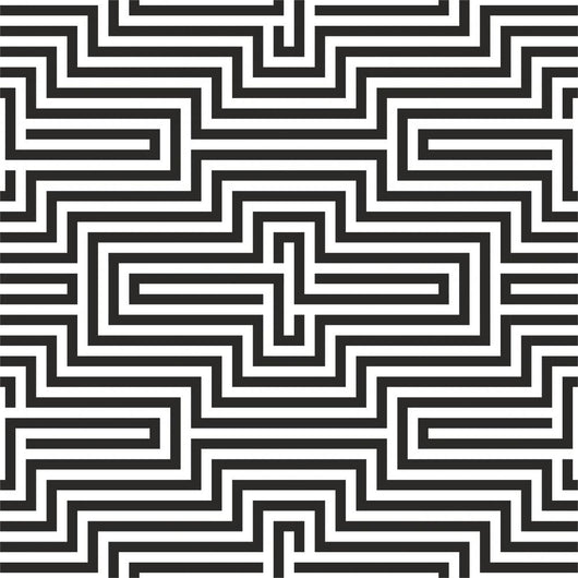 Black and White Zigzag Wall Decal