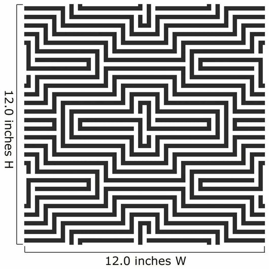 Black and White Zigzag Wall Decal