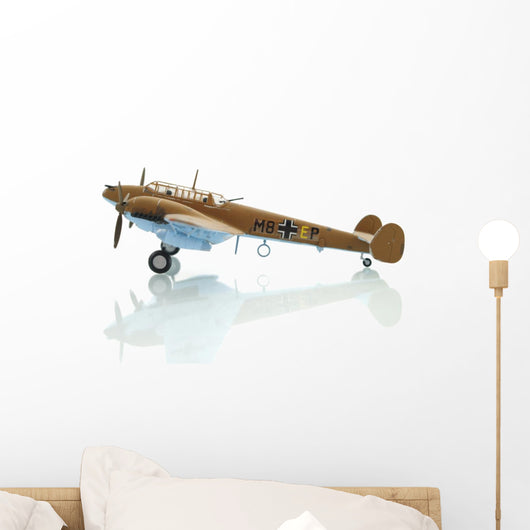 Toy Brown Military Airplane Wall Decal