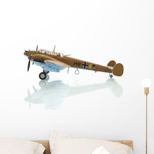 Toy Brown Military Airplane Wall Decal