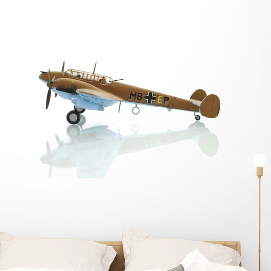 Toy Brown Military Airplane Wall Decal