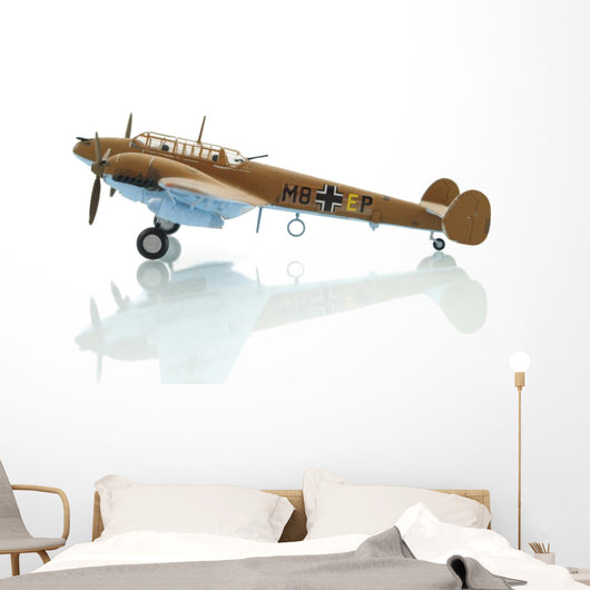 Toy Brown Military Airplane Wall Decal