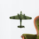 Toy Green Military Airplane Wall Decal