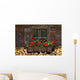 Window Hut with Geraniums Wall Decal