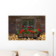 Window Hut with Geraniums Wall Decal