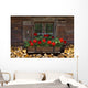 Window Hut with Geraniums Wall Decal