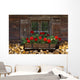 Window Hut with Geraniums Wall Decal