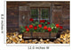 Window Hut with Geraniums Wall Decal