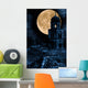 Moon over Old Town Wall Decal
