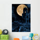 Moon over Old Town Wall Decal