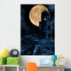 Moon over Old Town Wall Decal
