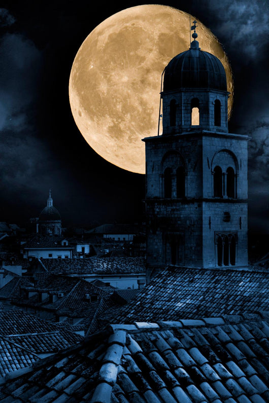 Moon over Old Town Wall Decal