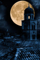 Moon over Old Town Wall Decal