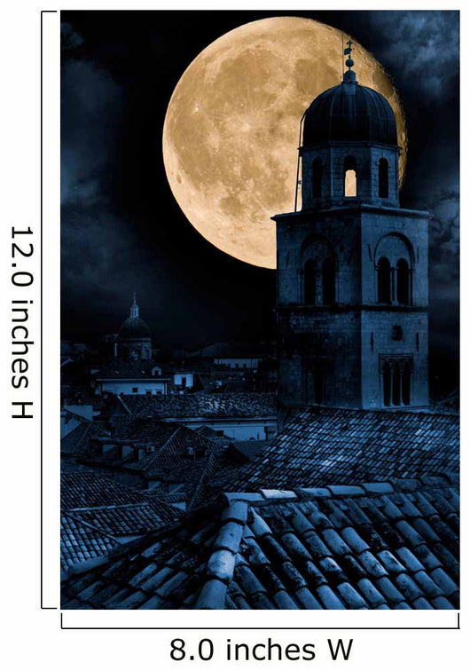 Moon over Old Town Wall Decal