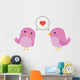 Birds Love with Hearth Wall Decal