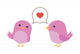 Birds Love with Hearth Wall Decal