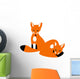 Two Red Baby Foxes Wall Decal