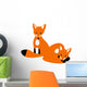 Two Red Baby Foxes Wall Decal