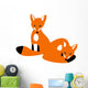 Two Red Baby Foxes Wall Decal