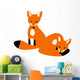 Two Red Baby Foxes Wall Decal