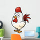 Vector Illustration Cartoon Chicken Wall Decal
